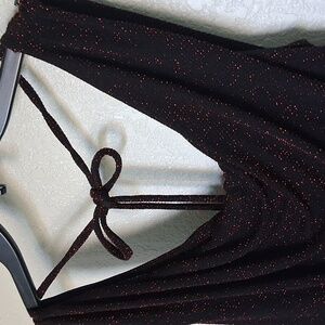 Rock & Republic Dress Shimmering Black And Red Detail